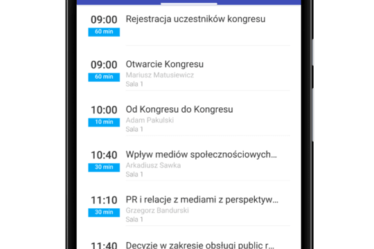 Usługi MICE w 2016 roku – aplikacja mobilna